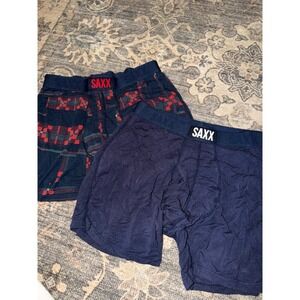 Men's Saxx Boxer Brief Bundle Plaid Blue